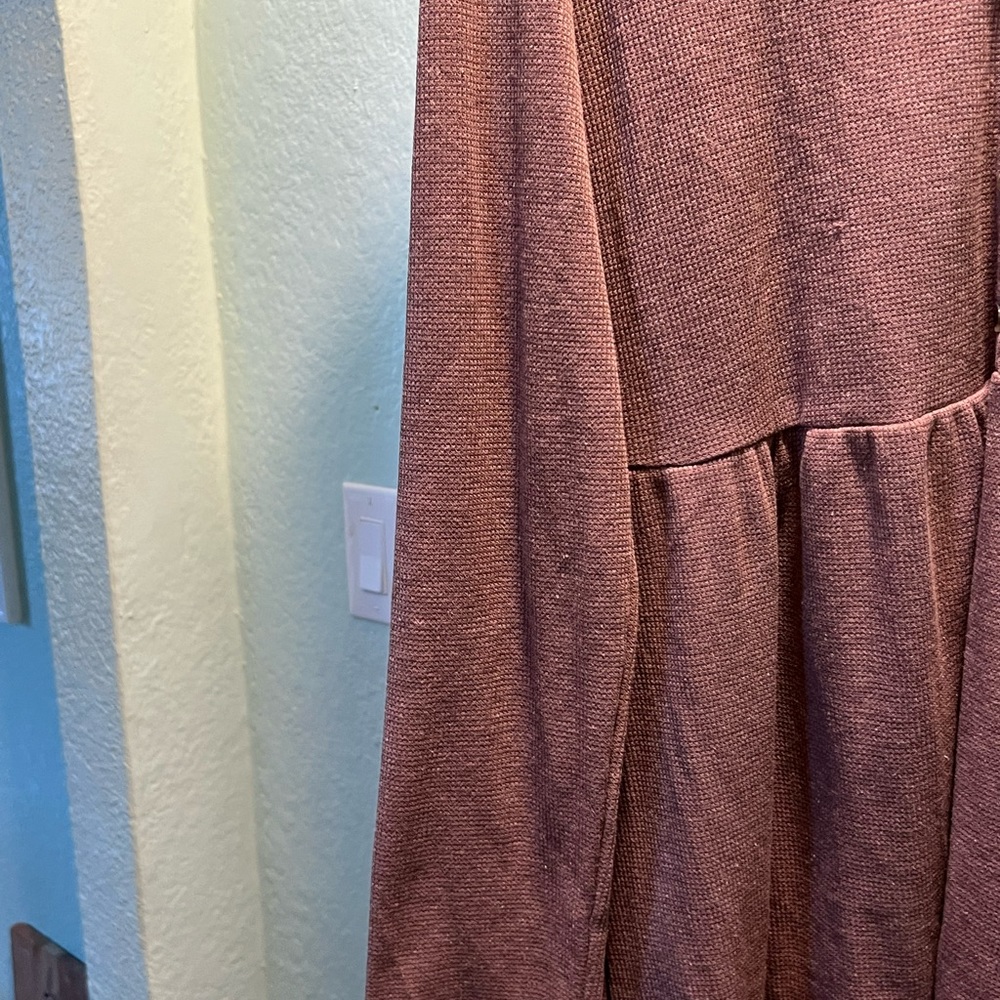 Cozy waffle knit dress